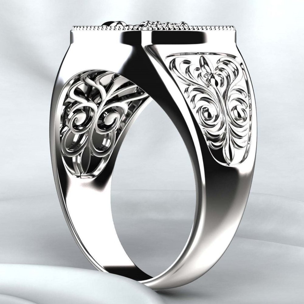✨Fashion Gothic Style Trendy Black Scorpion Pattern Ring For Men, GPMB1493-7 - Picture 4 of 5